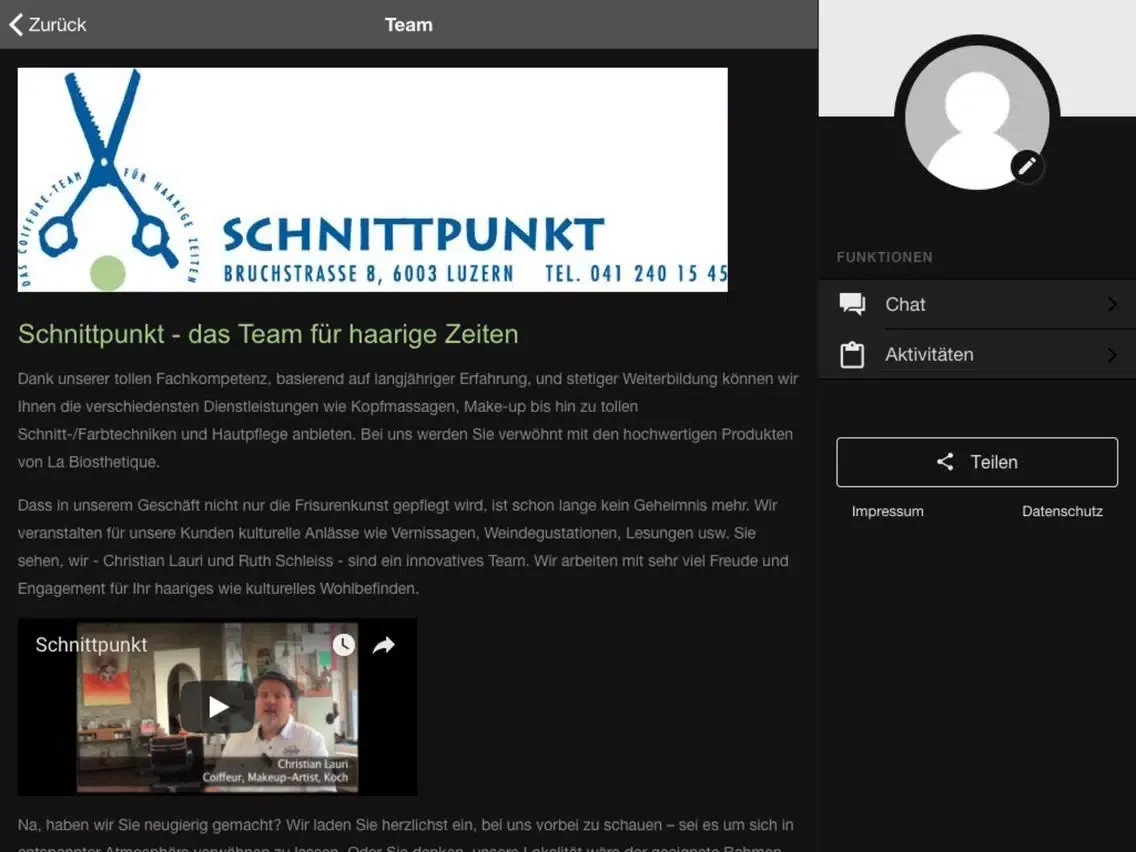 Schnittpunkt Luzern iPad  스크린샷
