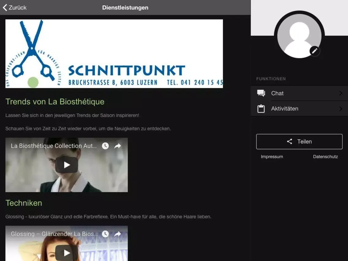 Schnittpunkt Luzern iPad  스크린샷