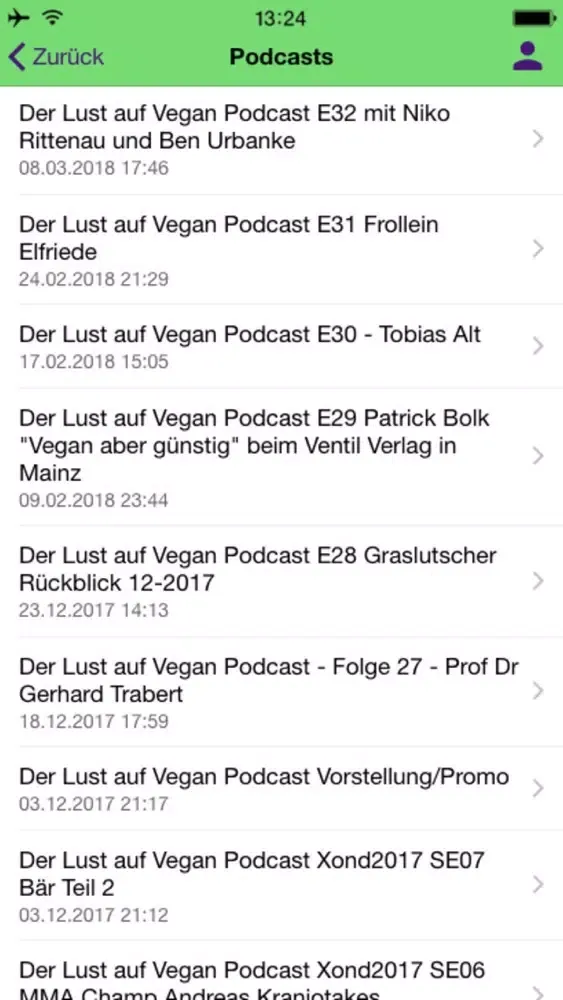 Tangkapan layar Lust auf Vegan