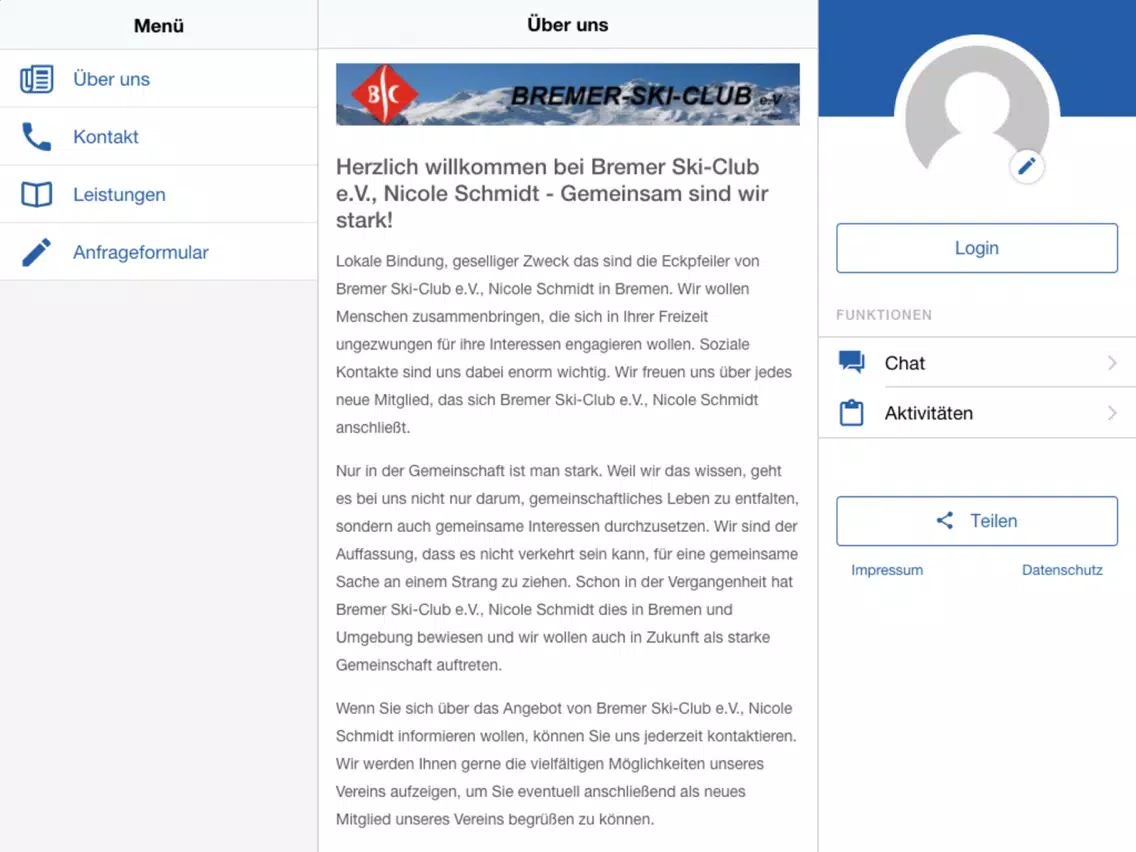BREMER SKI-CLUB e. V. iPad  سکرین شاٹس