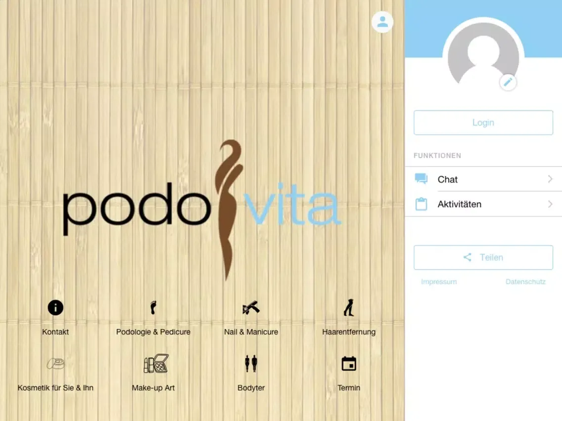 Tangkapan skrin PodoVita iPad 