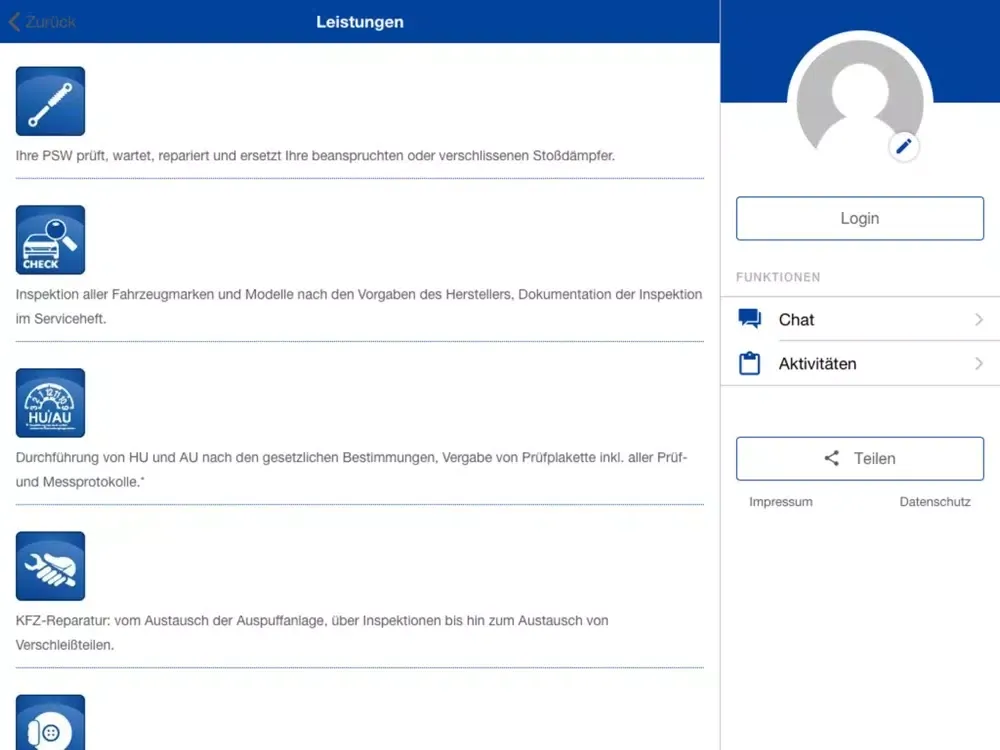 AS Autoservice iPad  Screenshots