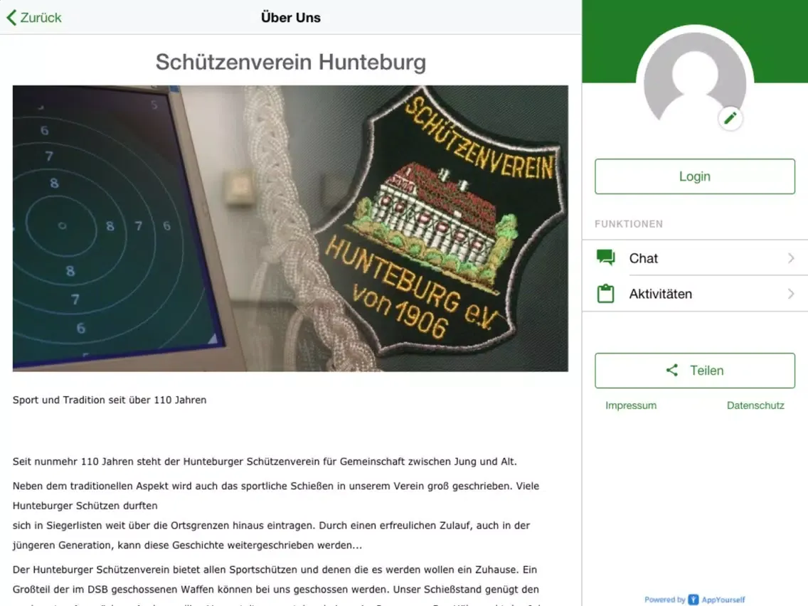 Schützenverein Hunteburg iPad  स्क्रीनशॉट