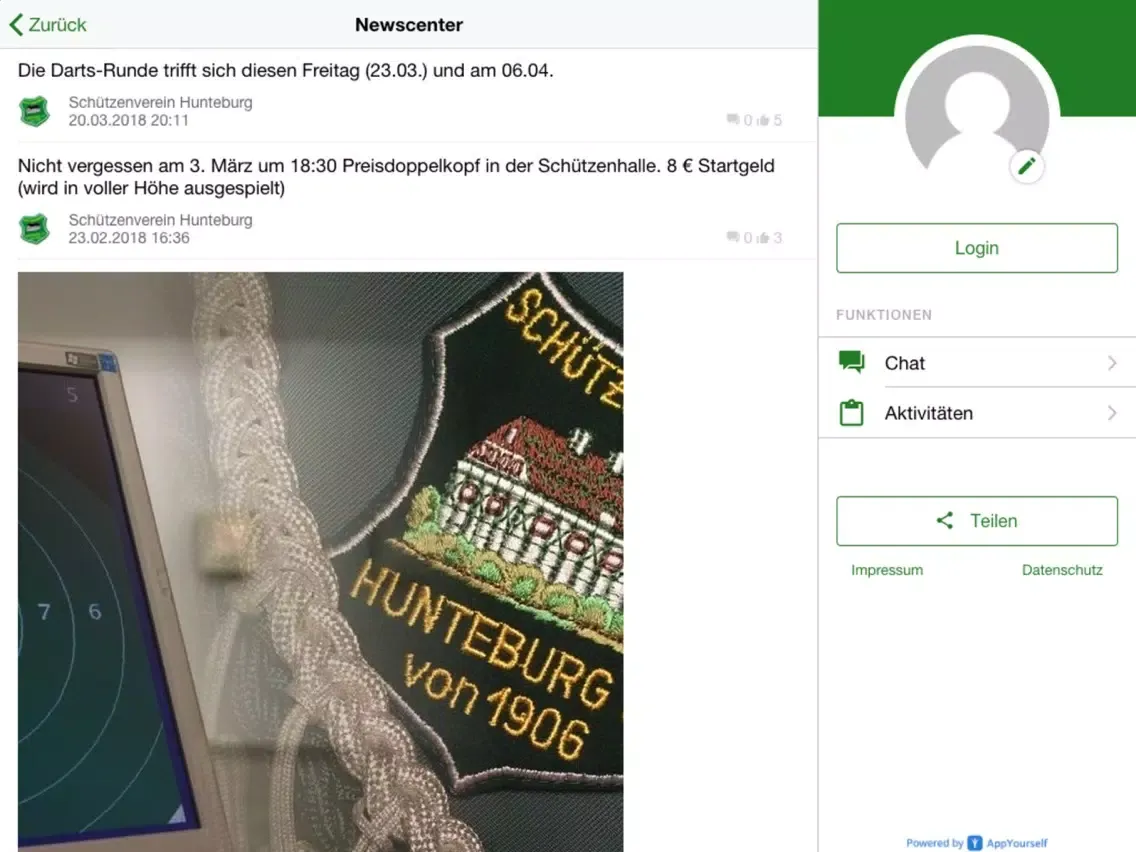 Schützenverein Hunteburg iPad  स्क्रीनशॉट