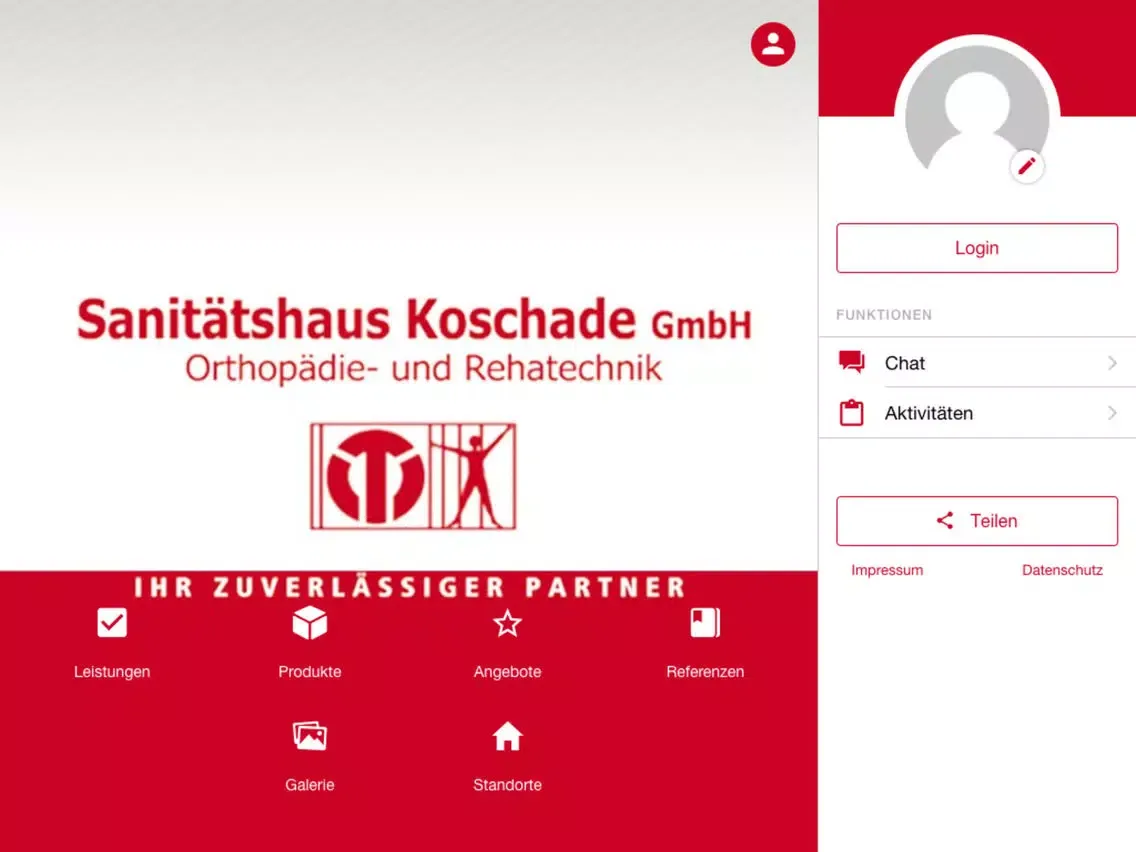 ภาพหน้าจอของ Sanitätshaus Koschade iPad 
