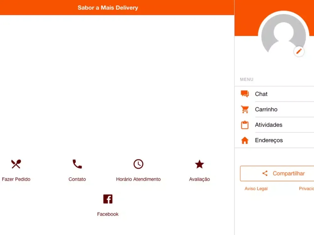 Ảnh chụp màn hình của Sabor a Mais Delivery iPad 