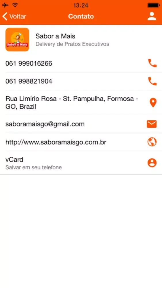 Ảnh chụp màn hình của Sabor a Mais Delivery