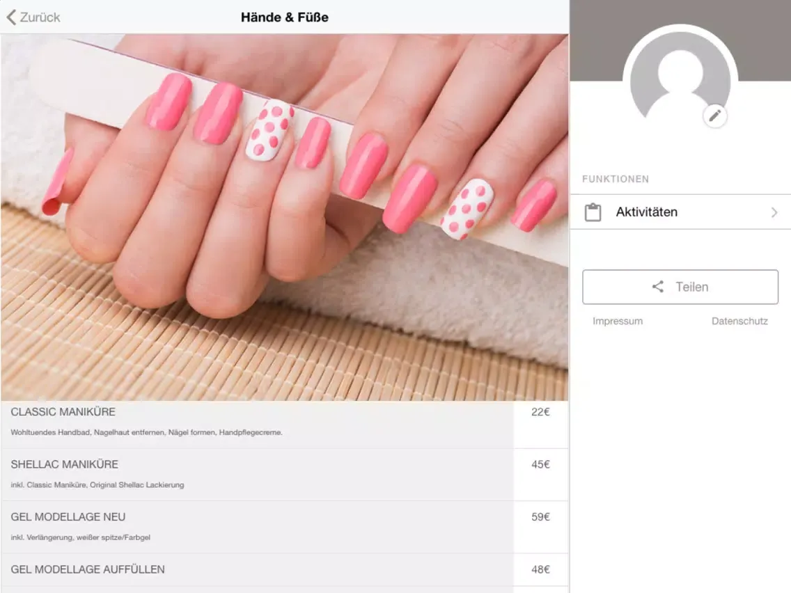 Screenshot di Day Spa Lua Beauty Lounge iPad 