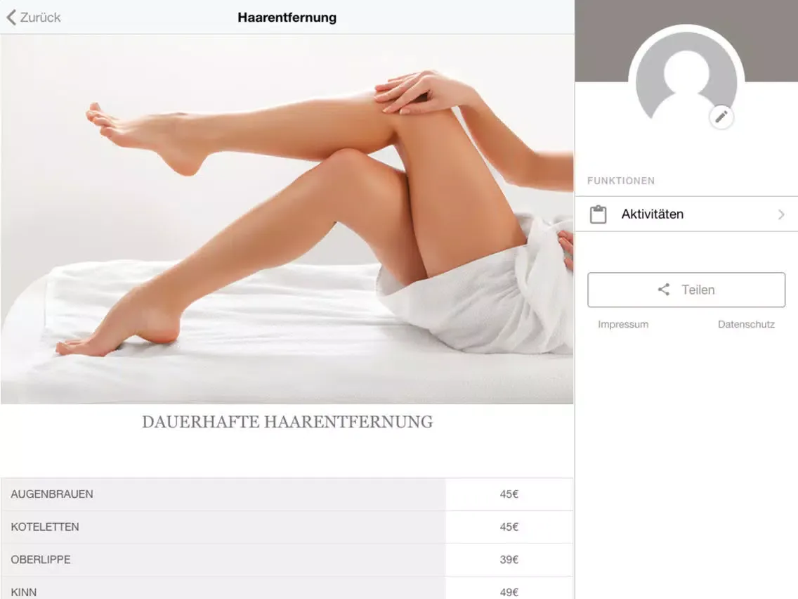 Screenshot di Day Spa Lua Beauty Lounge iPad 
