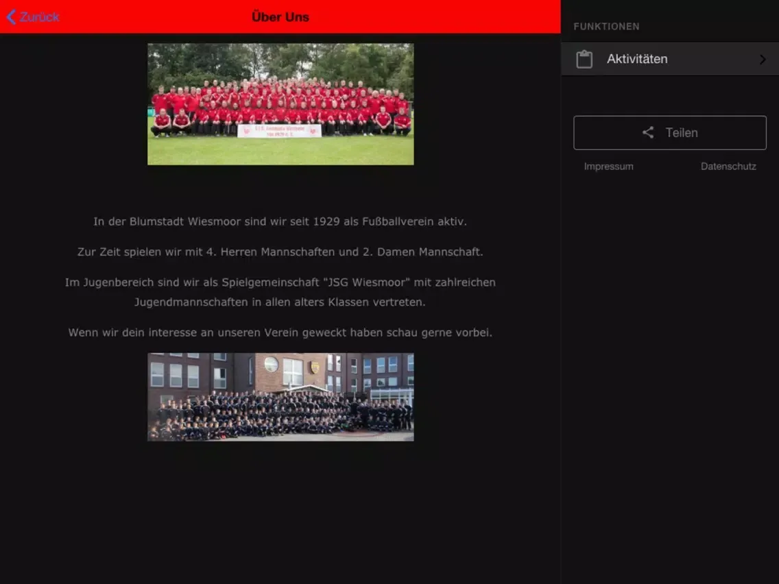 VfB Germania Wiesmoor iPad  স্ক্রিনশট