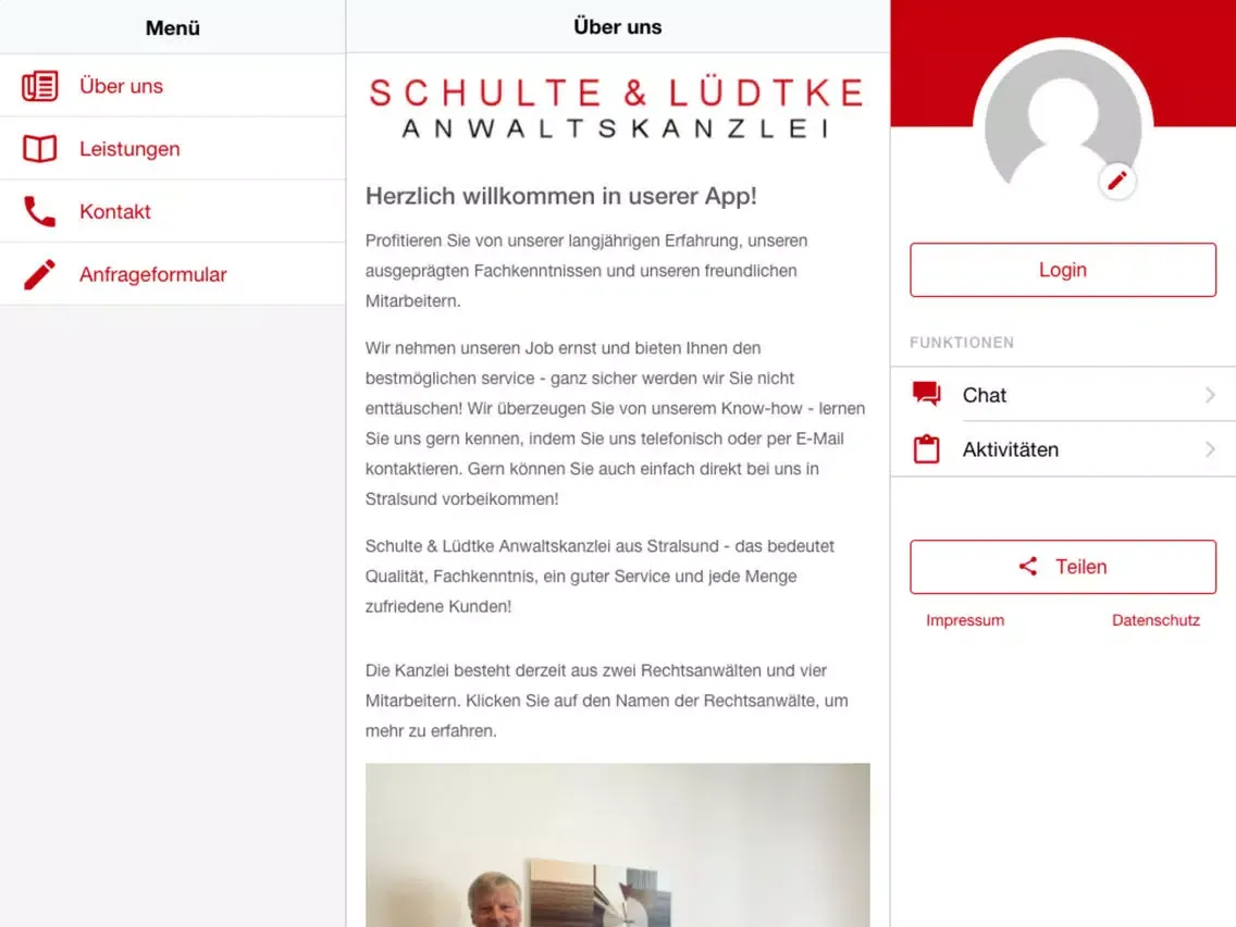 Скриншоты Kanzlei Schulte & Lüdtke iPad 