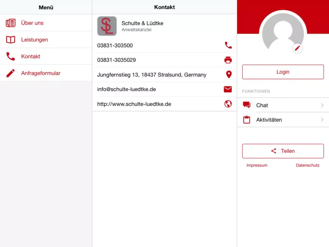Скриншоты Kanzlei Schulte & Lüdtke iPad 