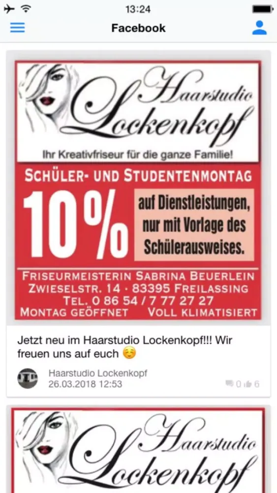 Tangkapan skrin Haarstudio Lockenkopf