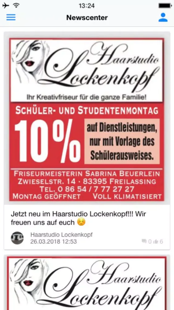 Tangkapan skrin Haarstudio Lockenkopf