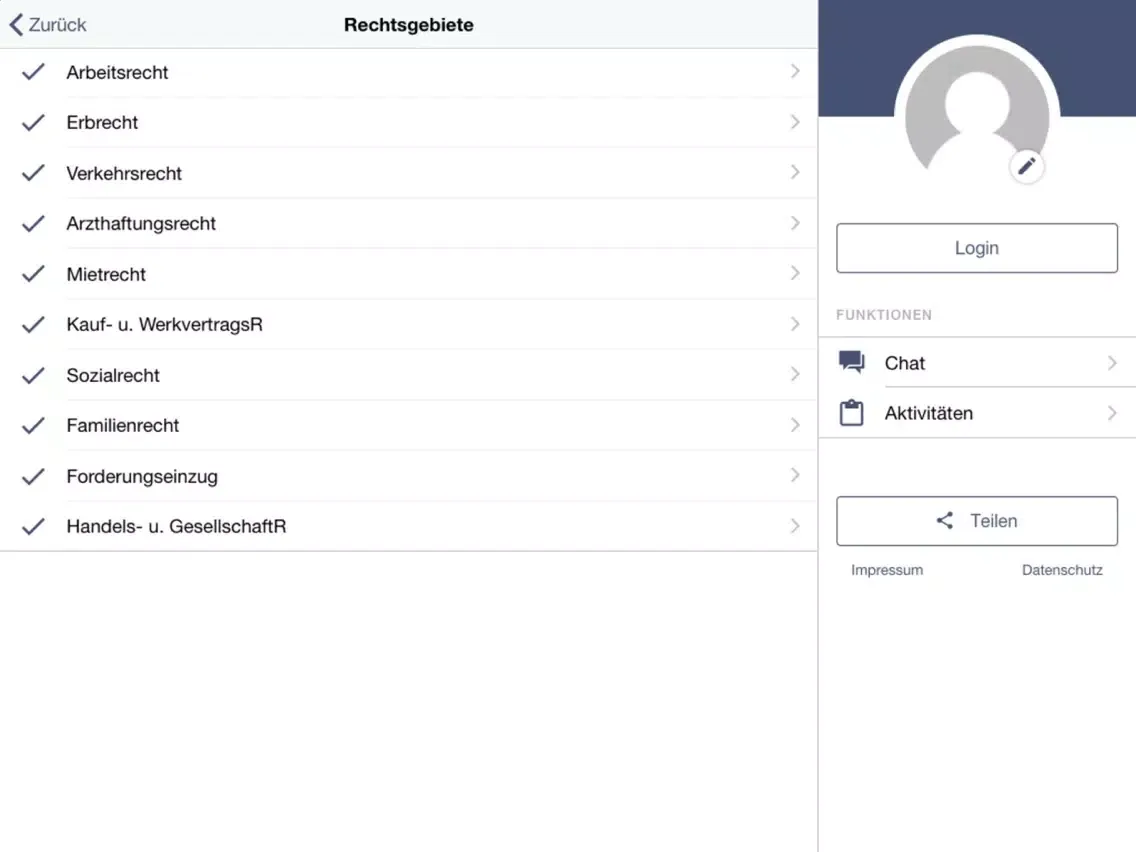 Screenshot di Dr. Lutz & Mahlmann iPad 