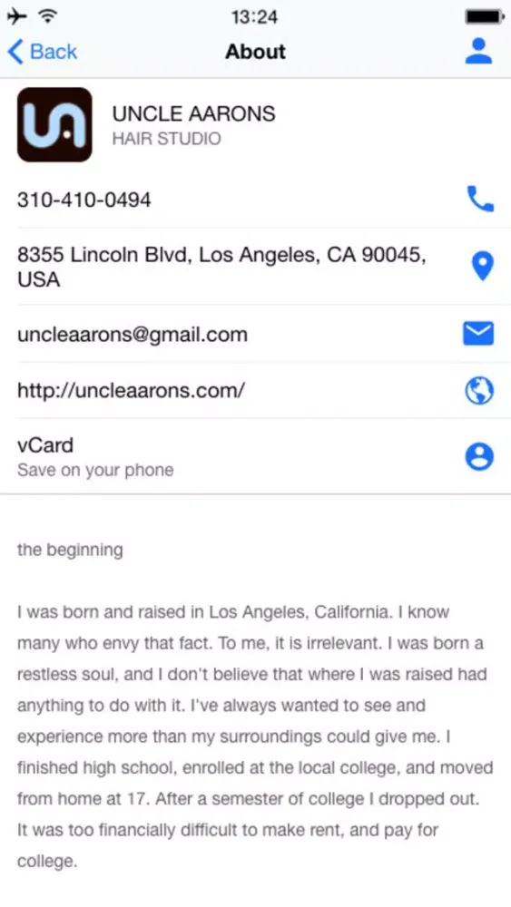 UNCLE AARONS HAIR STUDIO应用截图