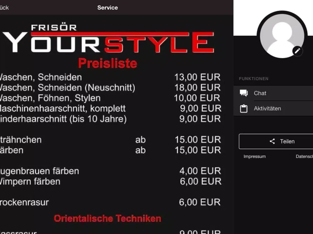 Скриншоты YourStyle iPad 