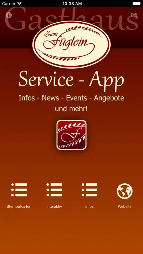 Tangkapan layar Zum Füglein Service App