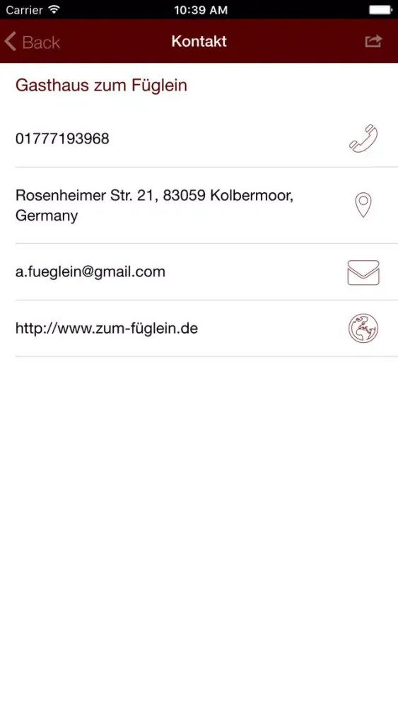 Tangkapan layar Zum Füglein Service App