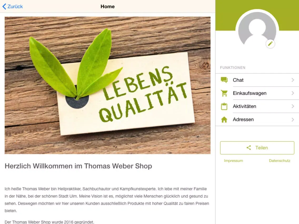 Скриншоты Thomas Weber Shop iPad 
