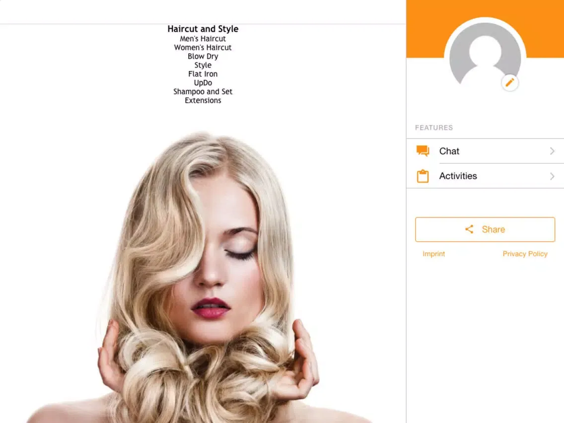 Hair Salon Ziva iPad  سکرین شاٹس