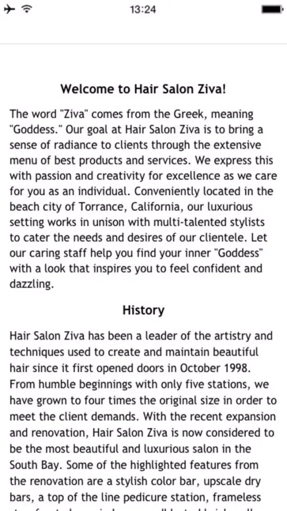 Hair Salon Ziva سکرین شاٹس