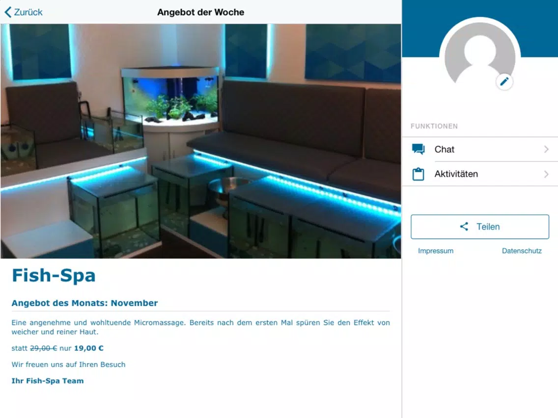 Aquatica Fish Spa iPad  Screenshots