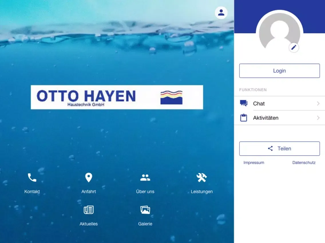 Tangkapan layar Otto Hayen Haustechnik GmbH iPad 