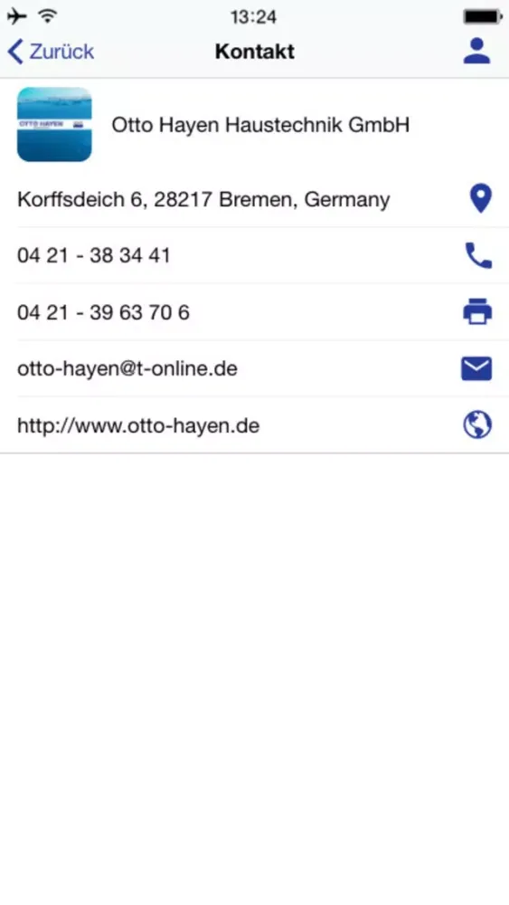 Tangkapan layar Otto Hayen Haustechnik GmbH