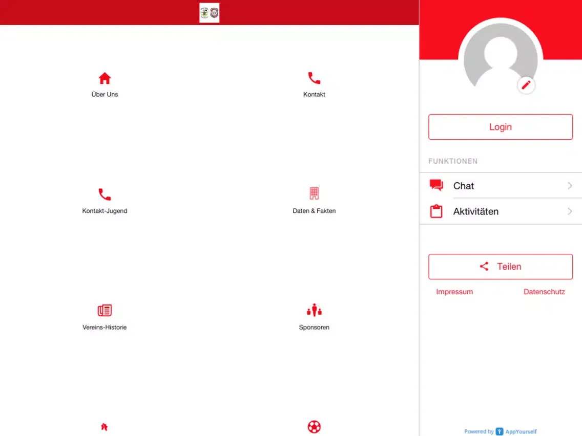 Tangkapan skrin SV Eintracht Niederröblingen iPad 