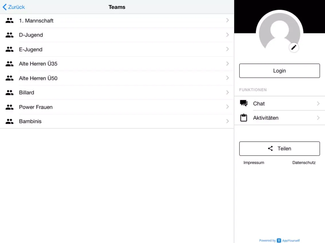 Screenshot di SG Blau Weiss Klein Gaglow e.V iPad 