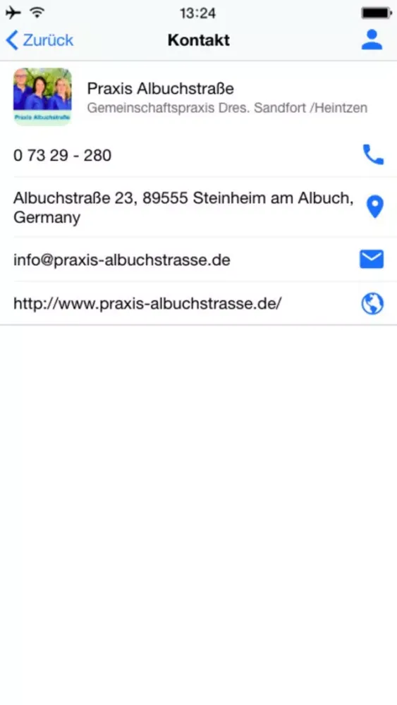 Tangkapan skrin Praxis Albuchstraße