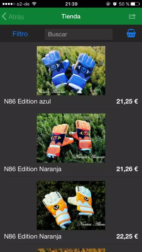 Capturas de tela do Guantes Portero Numes
