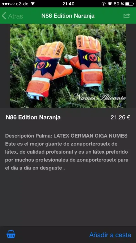 Capturas de tela do Guantes Portero Numes