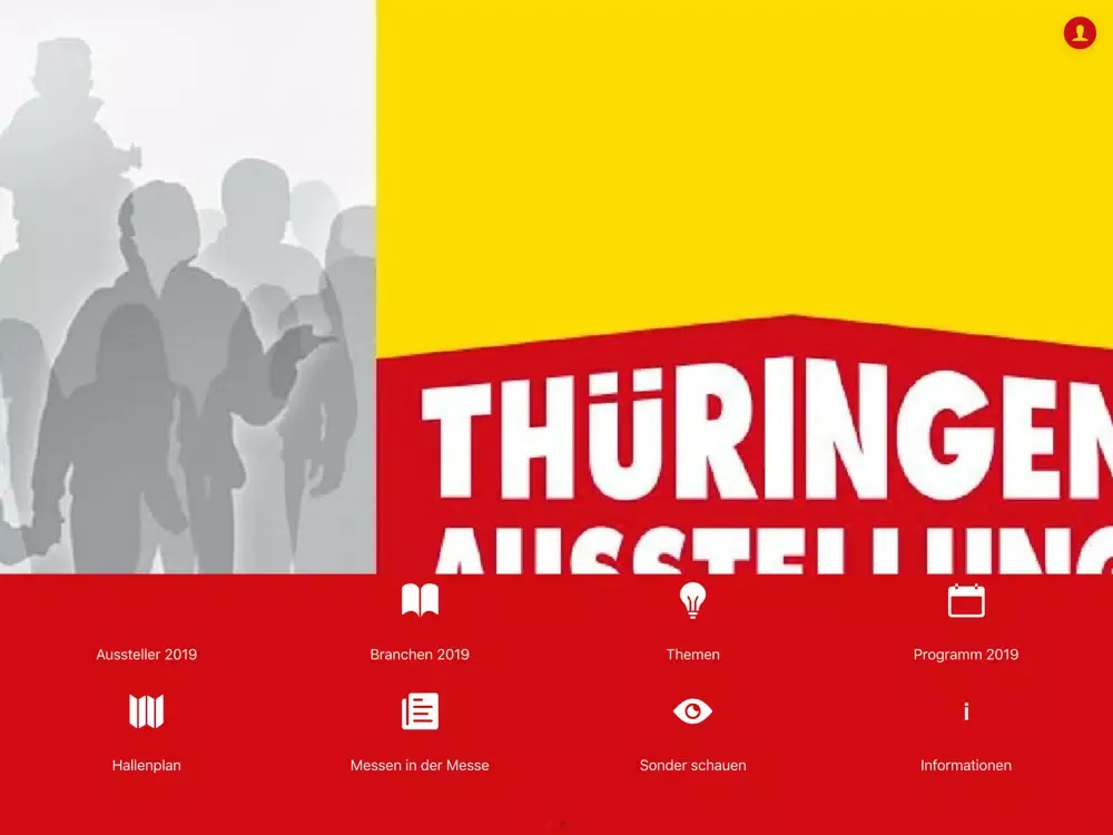 Tangkapan skrin Thüringen Ausstellung iPad 