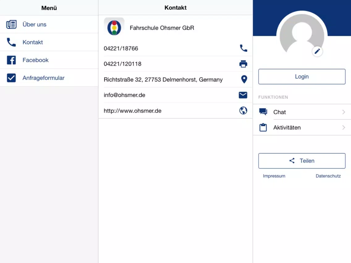 Fahrschule Ohsmer GbR iPad  سکرین شاٹس