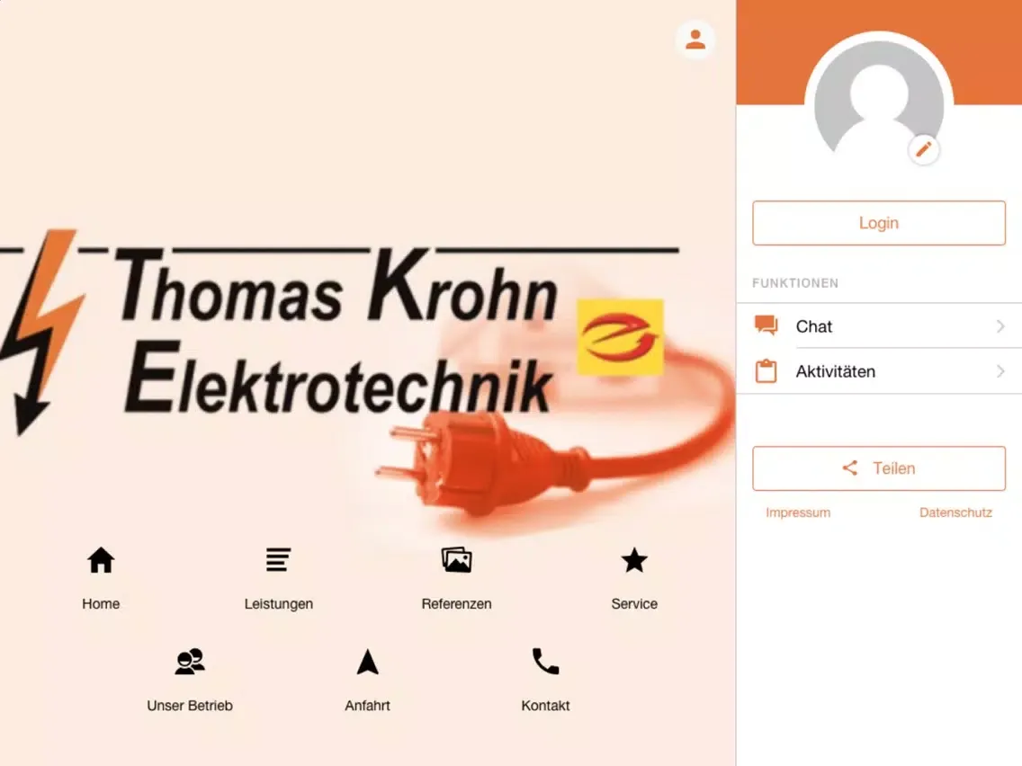 Capturas de pantalla de Krohn Elektrotechnik iPad 