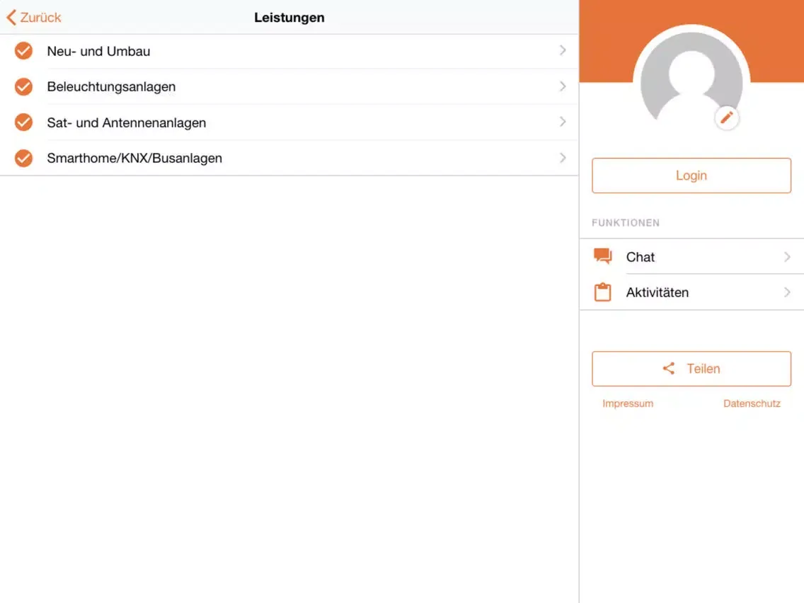 Capturas de pantalla de Krohn Elektrotechnik iPad 