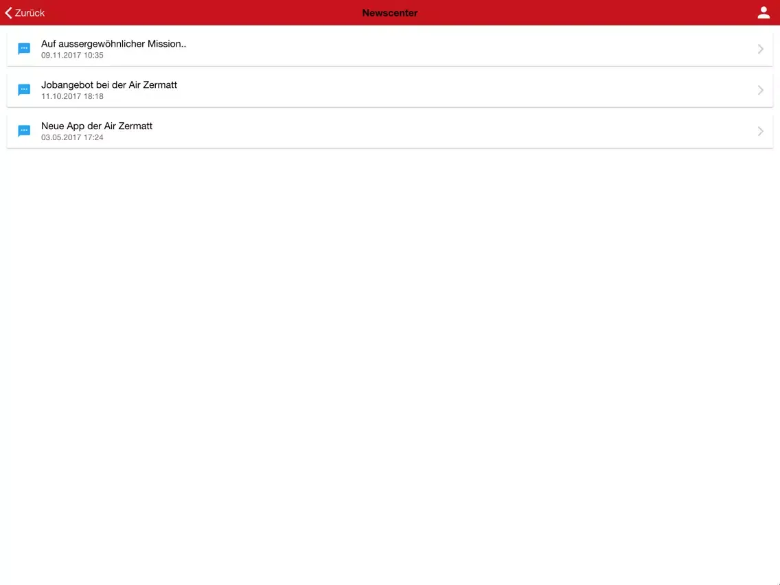 Air Zermatt AG iPad 应用截图