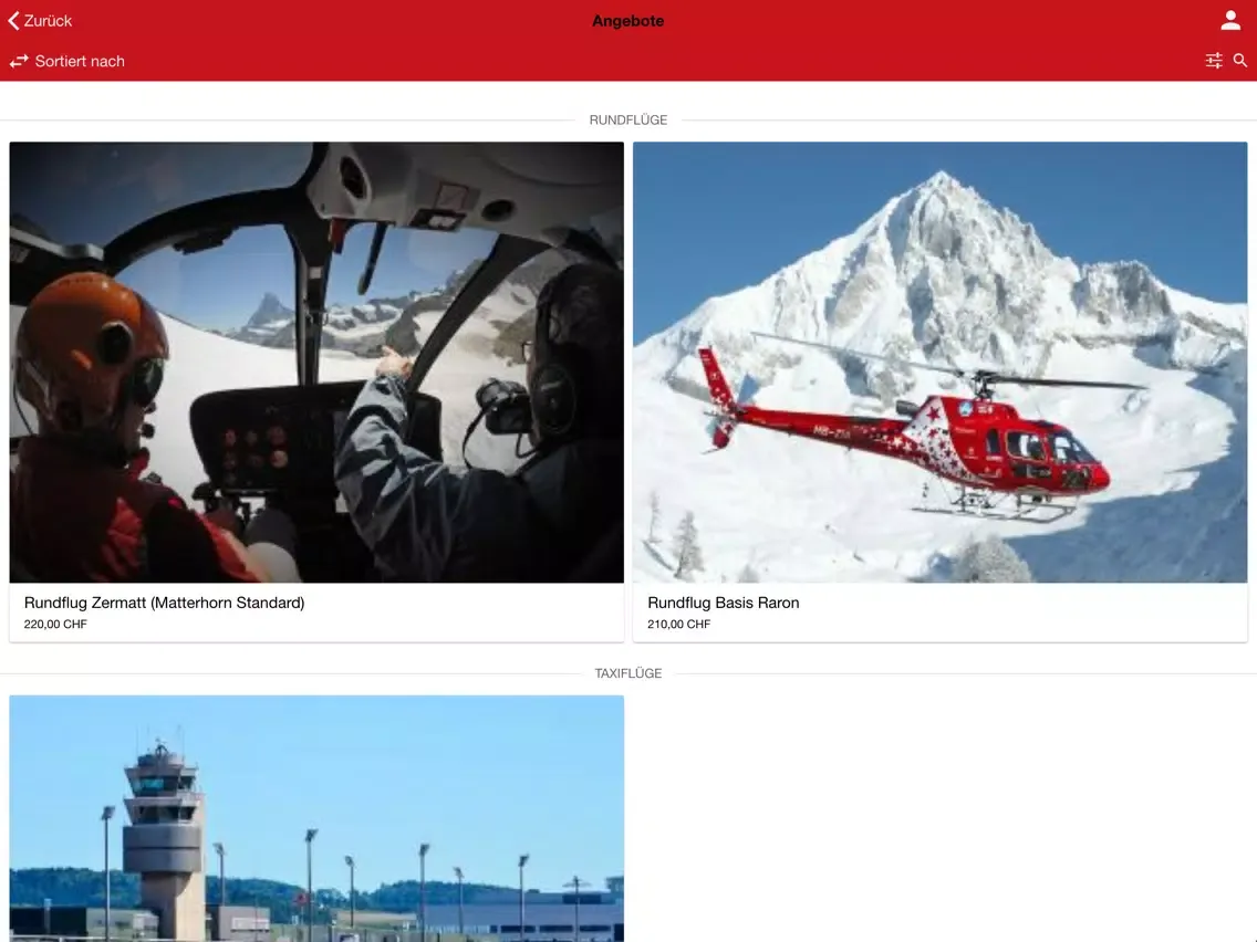 Air Zermatt AG iPad 应用截图
