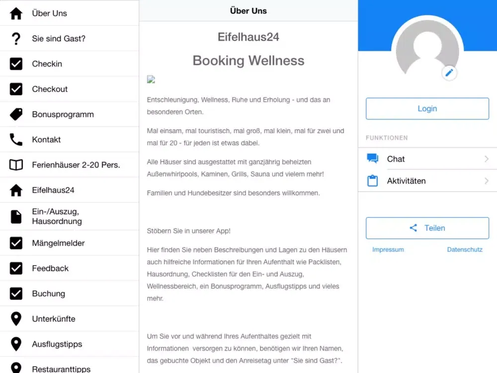 Screenshot di Eifelhaus24 iPad 