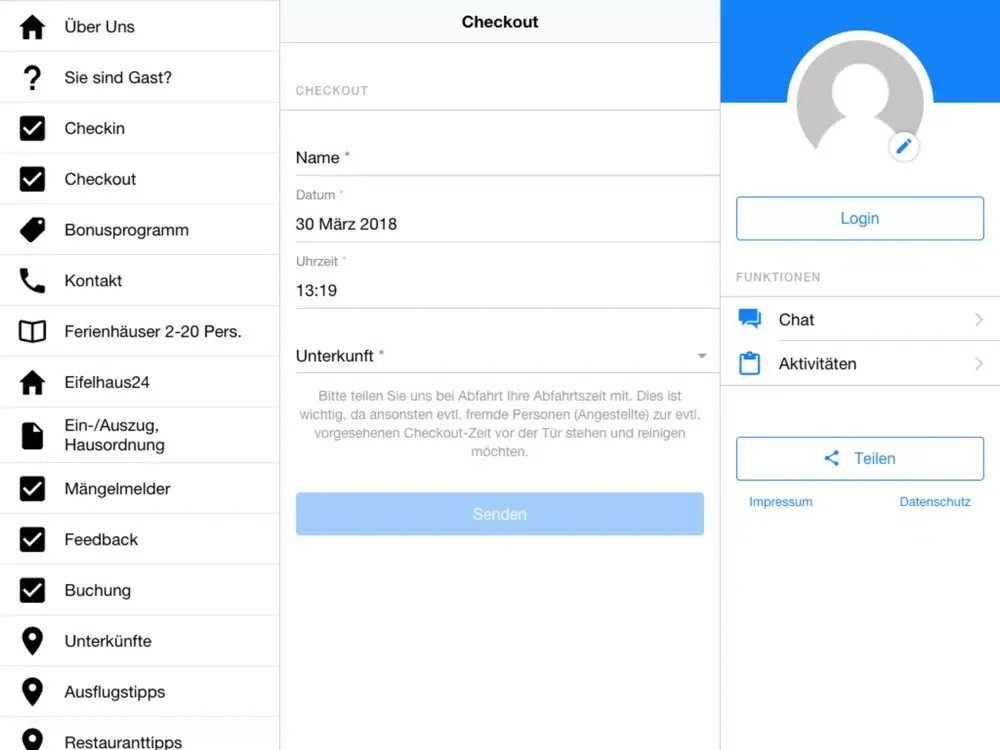 Screenshot di Eifelhaus24 iPad 