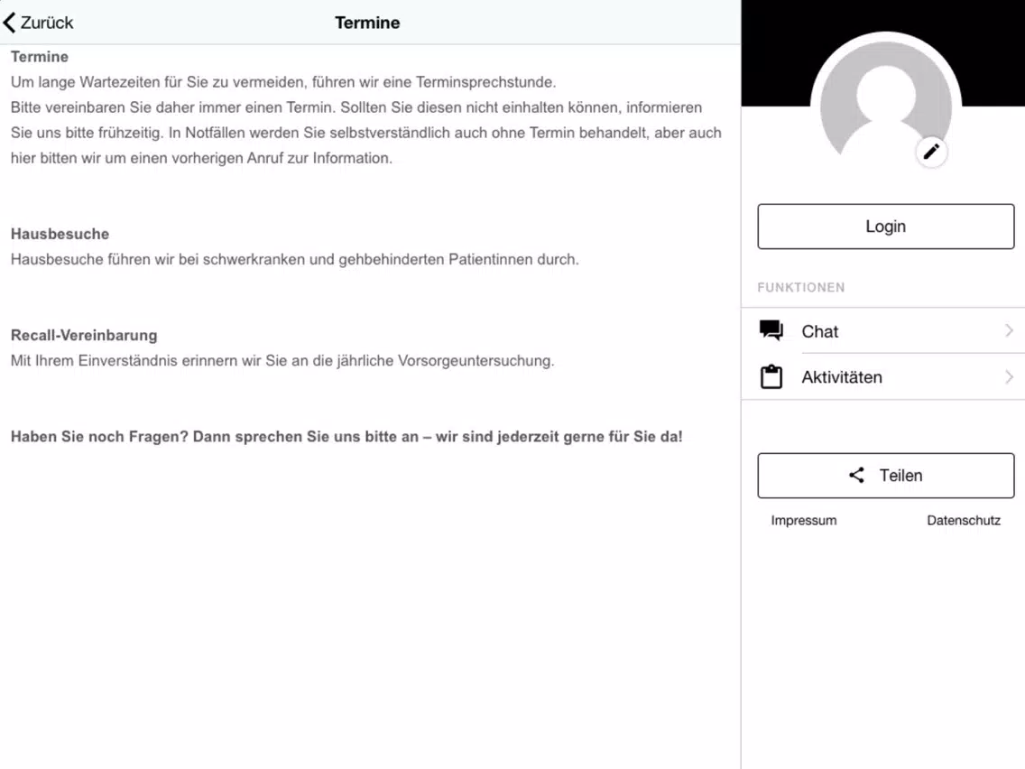 Natürlich schön iPad  Screenshots