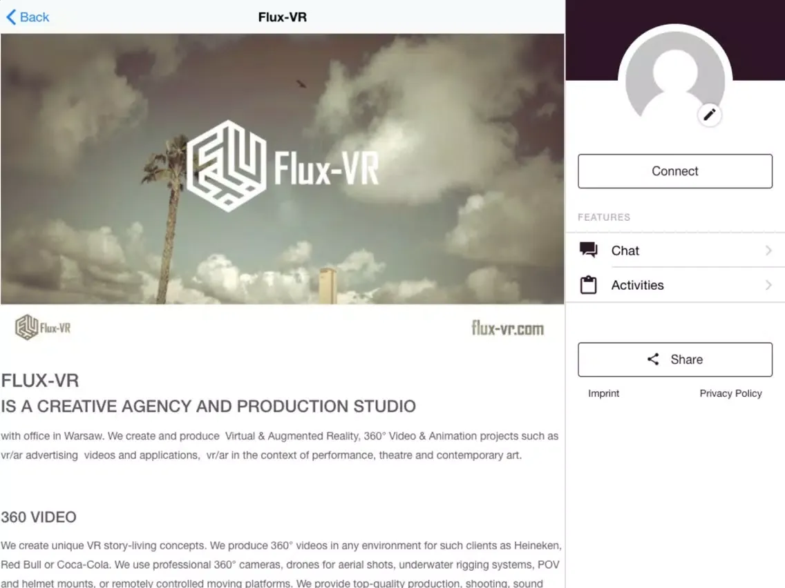 Flux-VR iPad  스크린샷