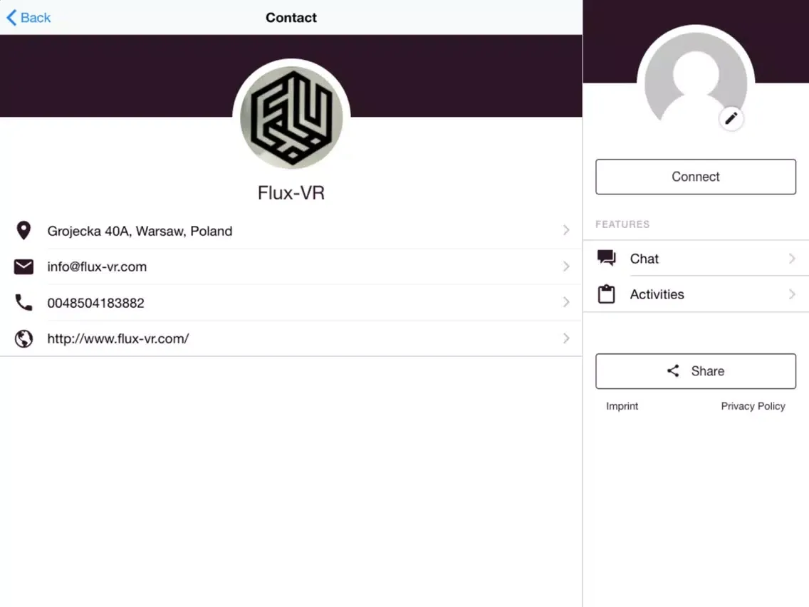 Flux-VR iPad  스크린샷