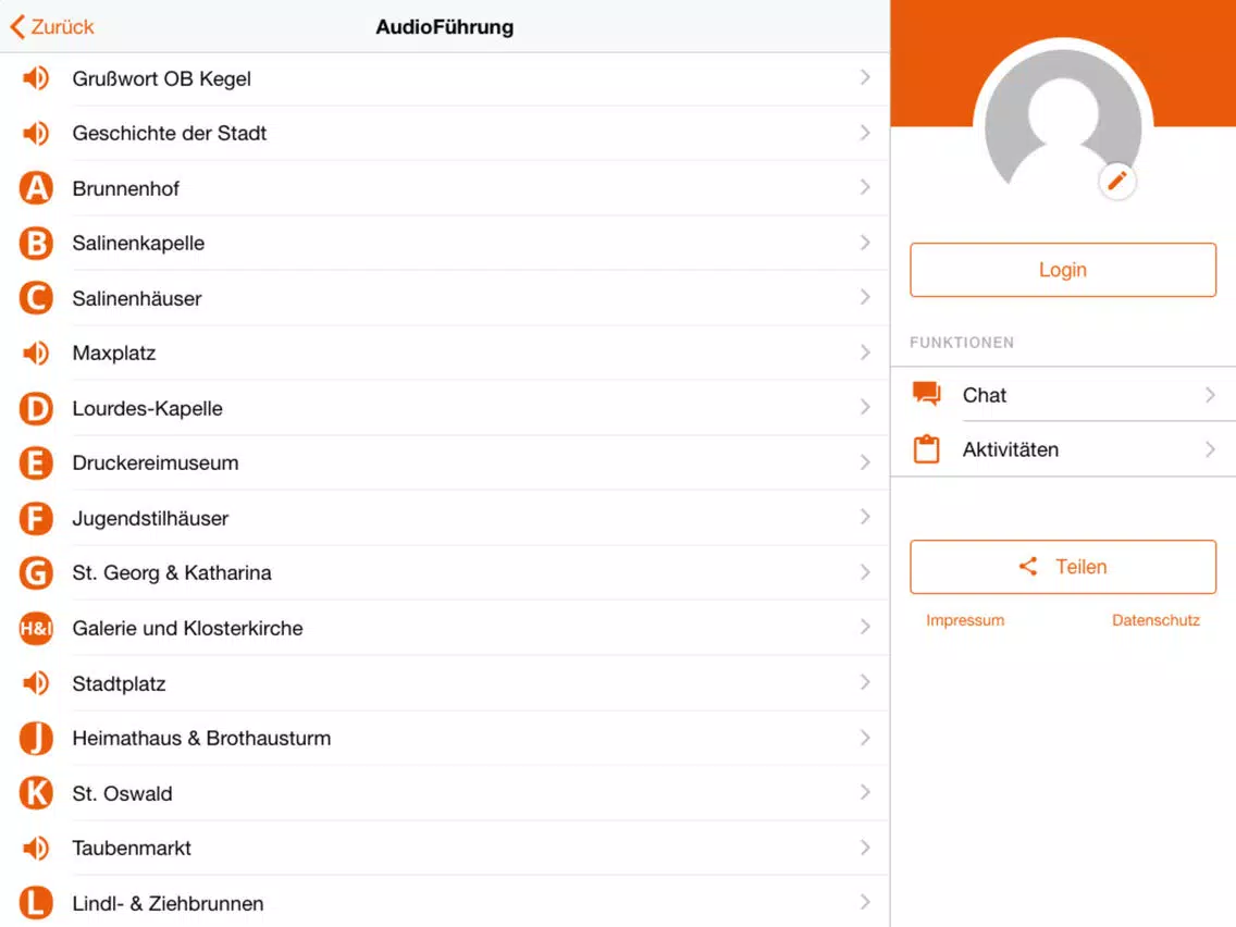 Stadtspaziergang Traunstein iPad  स्क्रीनशॉट