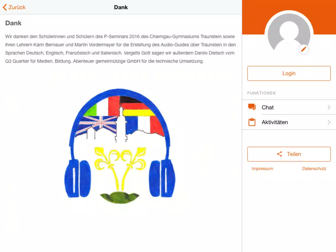 Stadtspaziergang Traunstein iPad  स्क्रीनशॉट