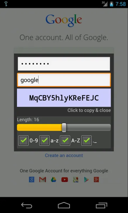 Zrzuty ekranu MS Password Generator