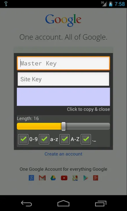 Zrzuty ekranu MS Password Generator