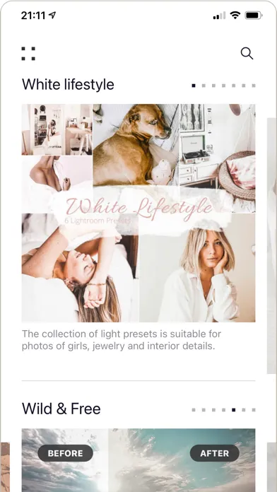 Photo Presets & Video Filters स्क्रीनशॉट